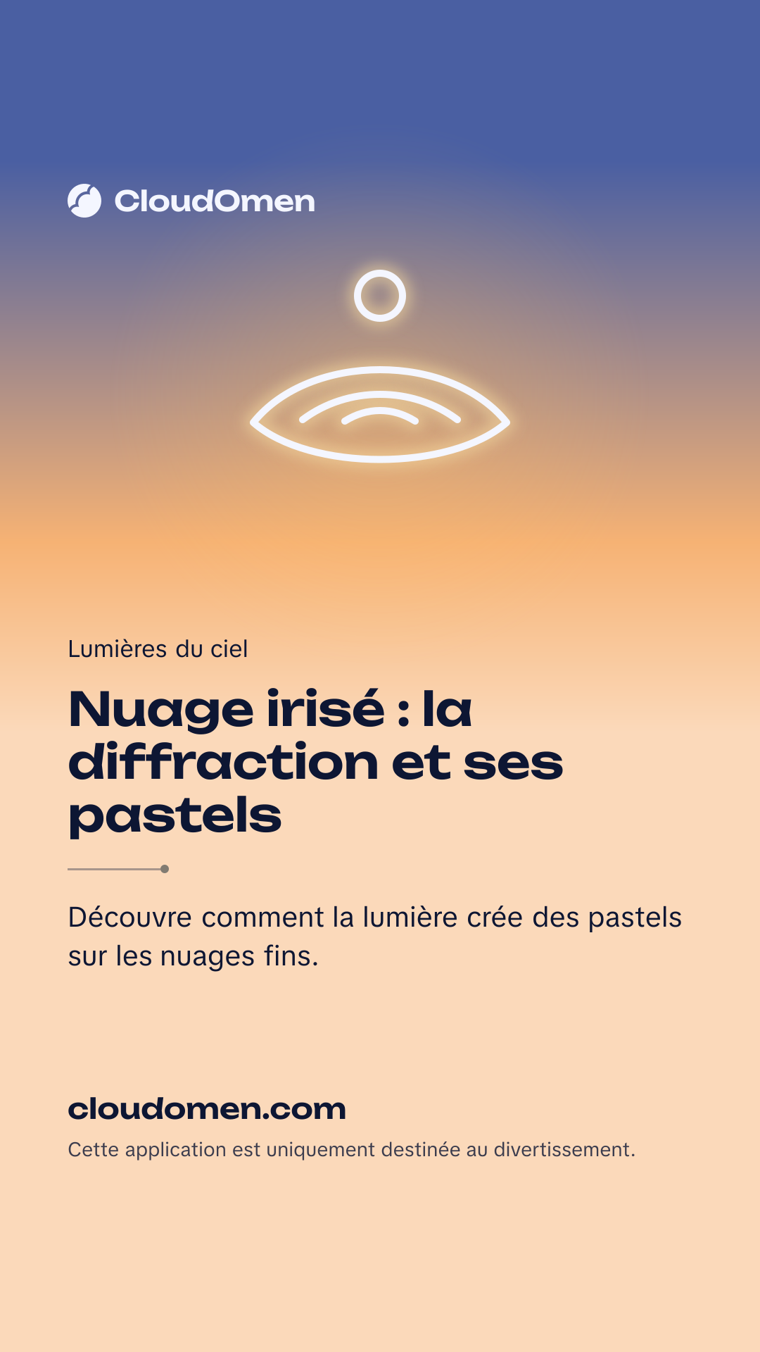 Image pour story : Nuage irisé : la diffraction et ses pastels