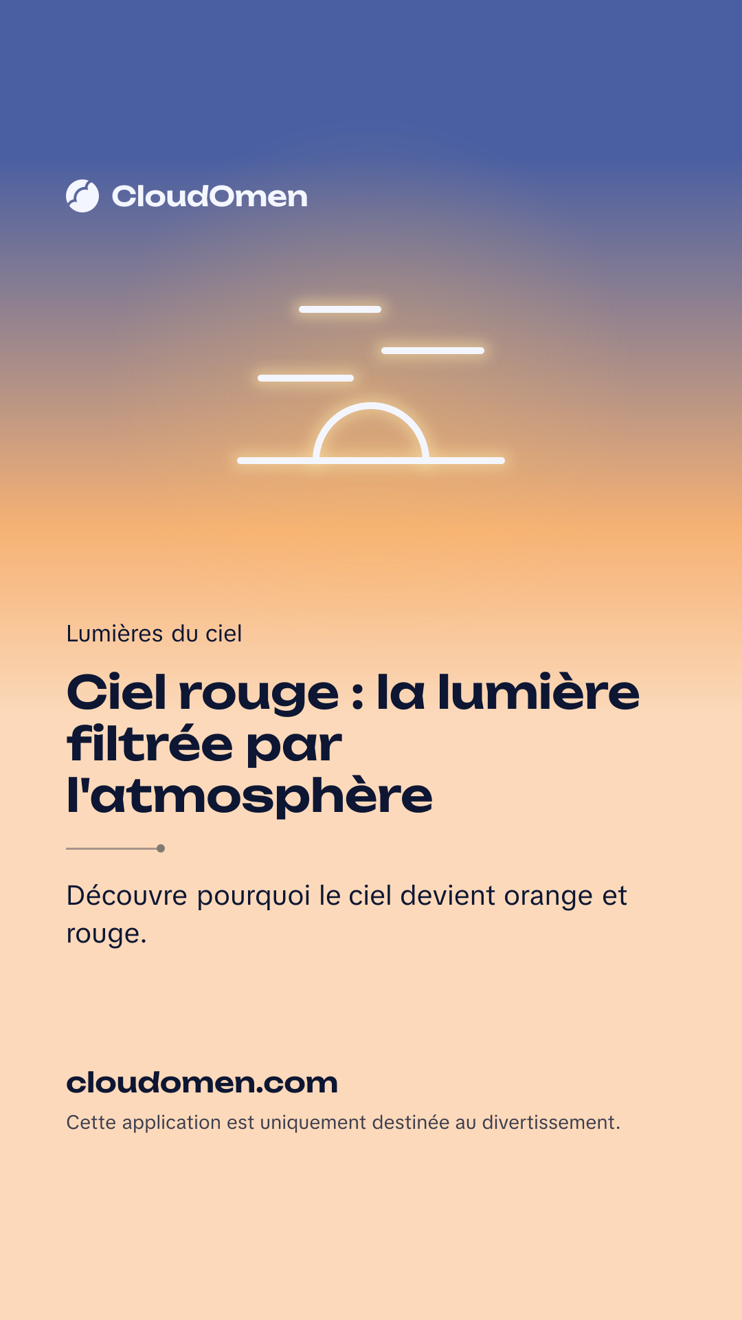 Image pour story : Ciel rouge : la lumière filtrée par l'atmosphère