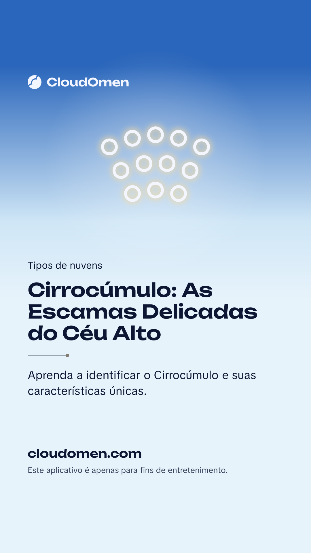 Imagem para stories: Cirrocúmulo: As Escamas Delicadas do Céu Alto