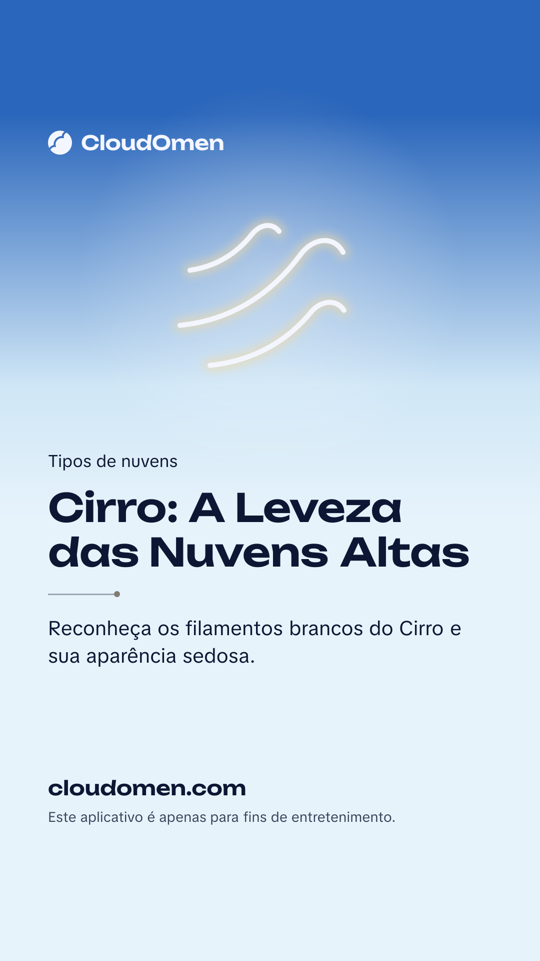 Imagem para stories: Cirro: A Leveza das Nuvens Altas