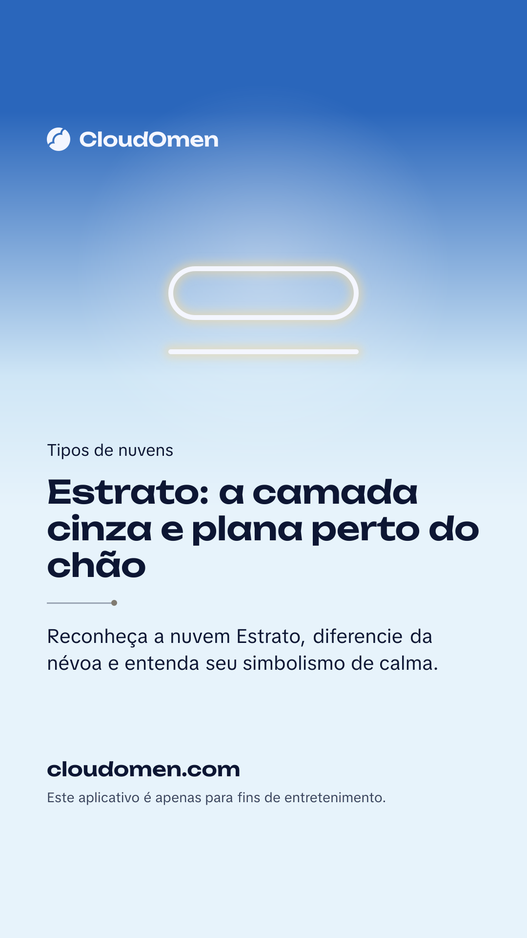 Imagem para stories: Estrato: a camada cinza e plana perto do chão