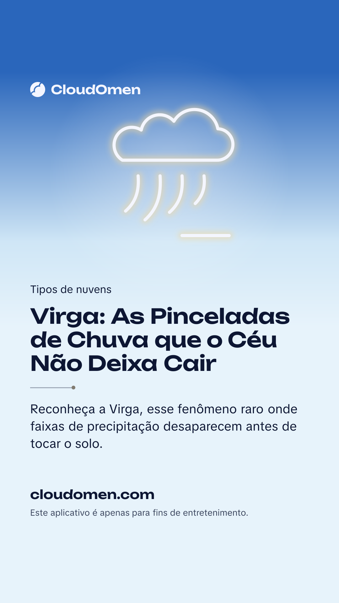 Imagem para stories: Virga: As Pinceladas de Chuva que o Céu Não Deixa Cair