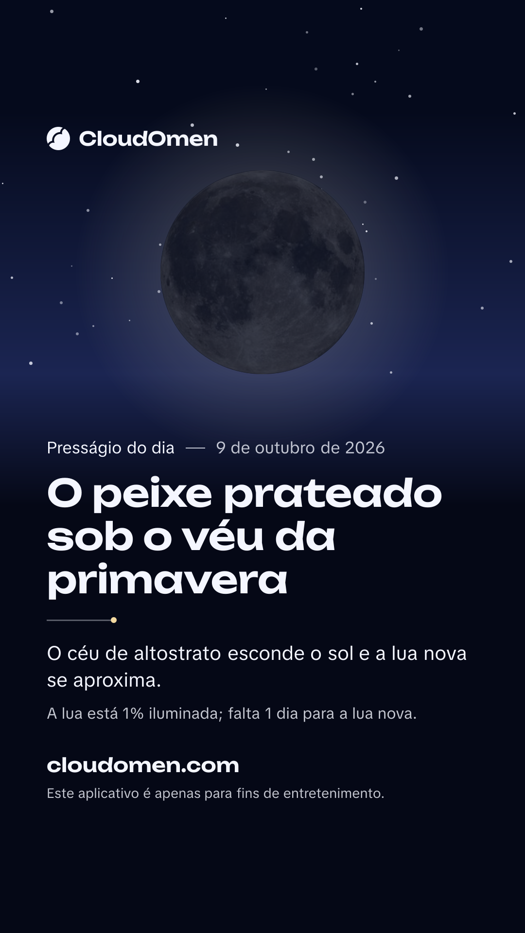 Imagem para stories: O peixe prateado sob o véu da primavera