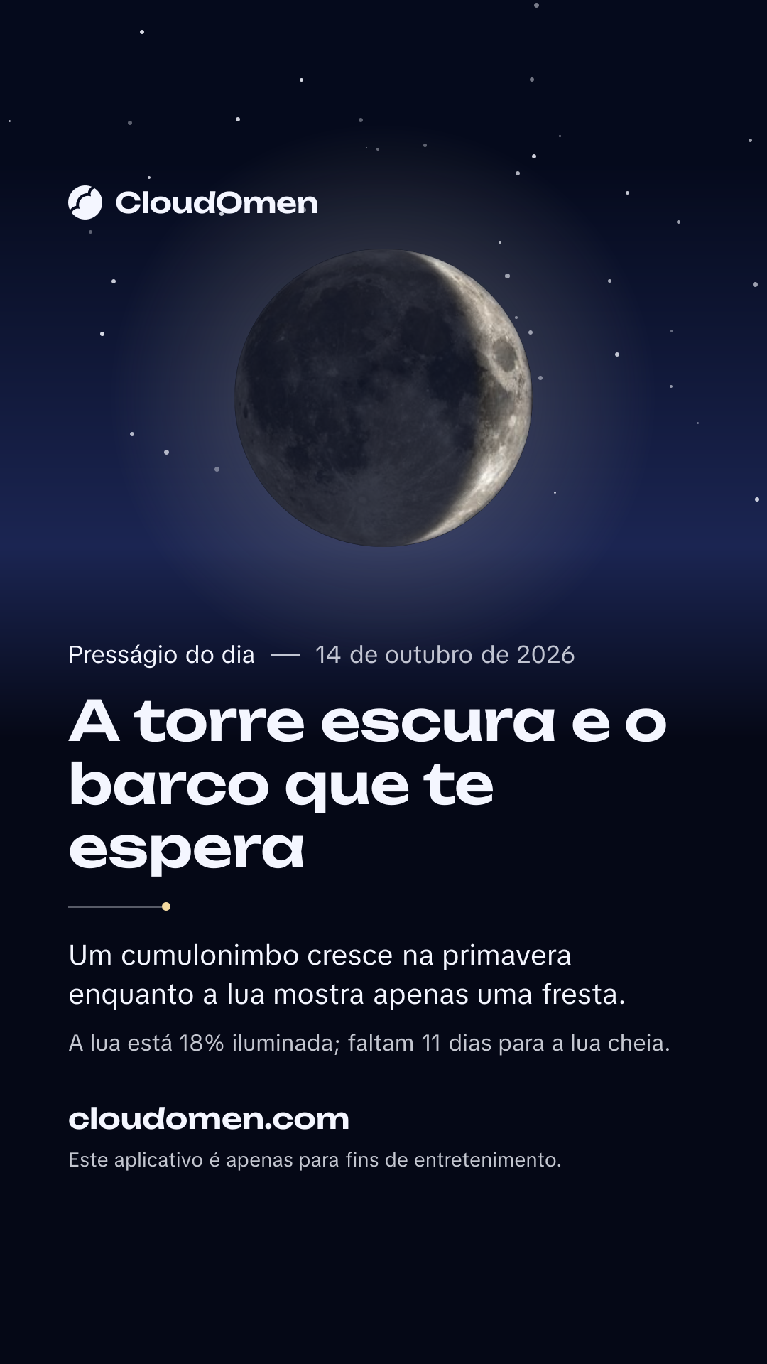 Imagem para stories: A torre escura e o barco que te espera