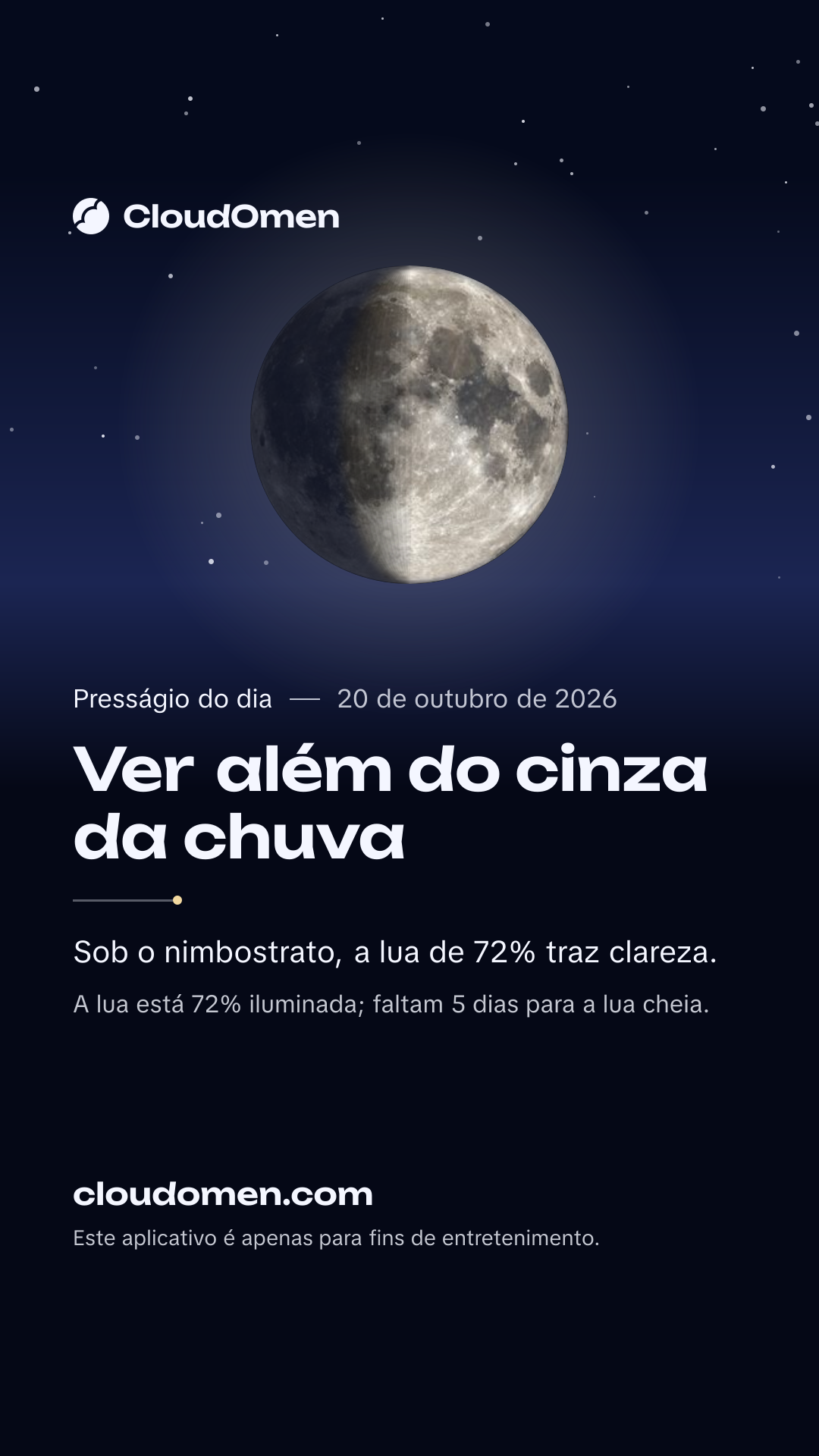 Imagem para stories: Ver além do cinza da chuva