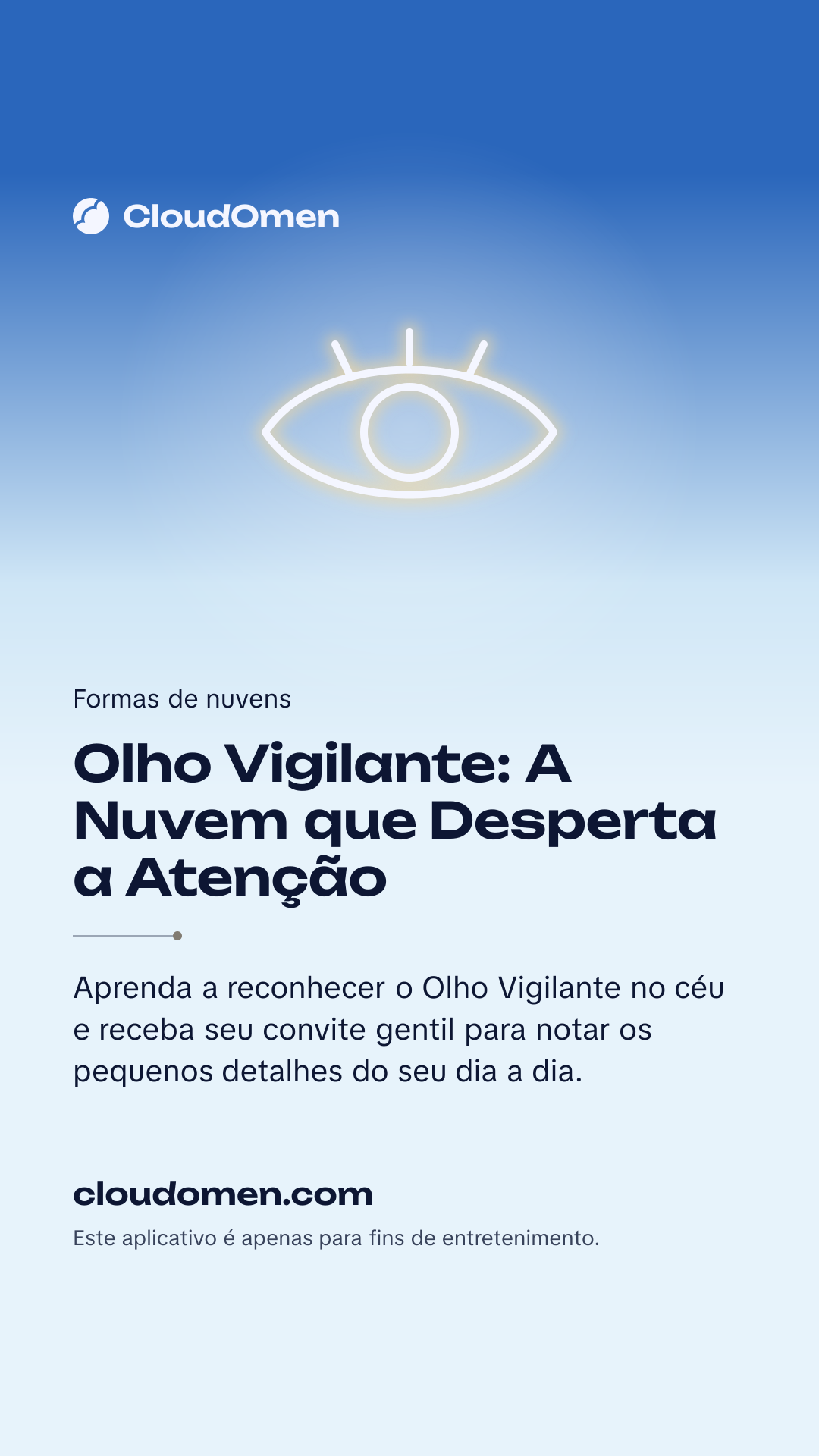 Imagem para stories: Olho Vigilante: A Nuvem que Desperta a Atenção