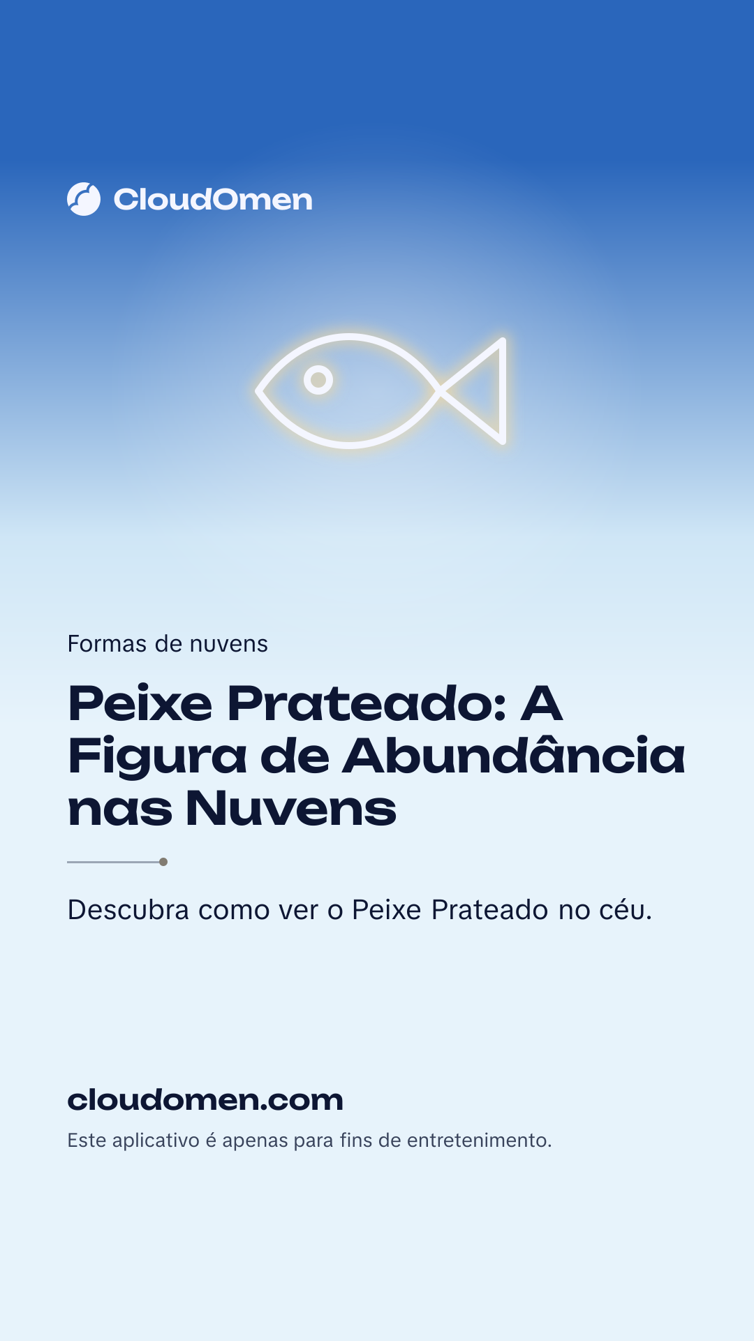 Imagem para stories: Peixe Prateado: A Figura de Abundância nas Nuvens