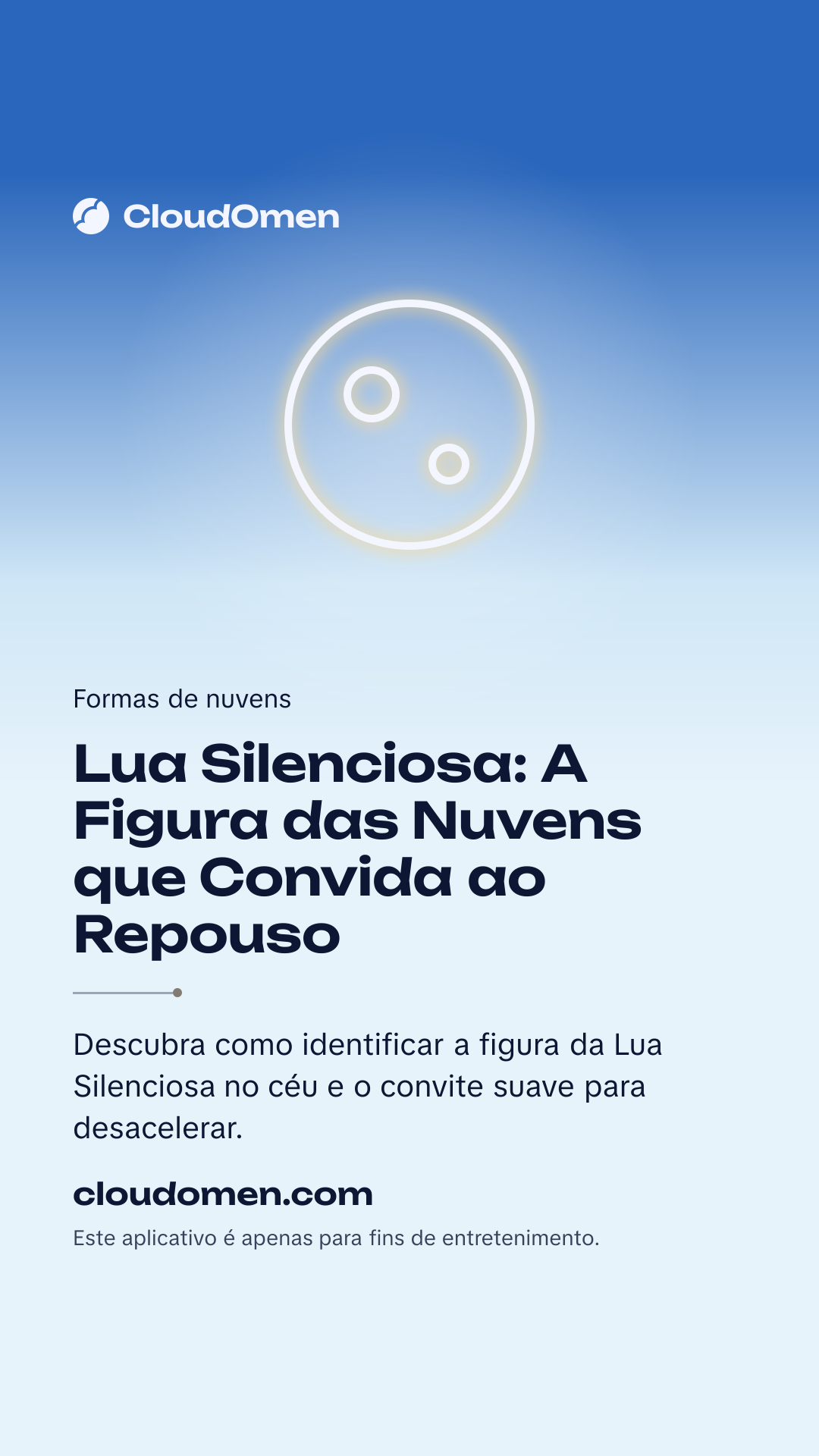 Imagem para stories: Lua Silenciosa: A Figura das Nuvens que Convida ao Repouso