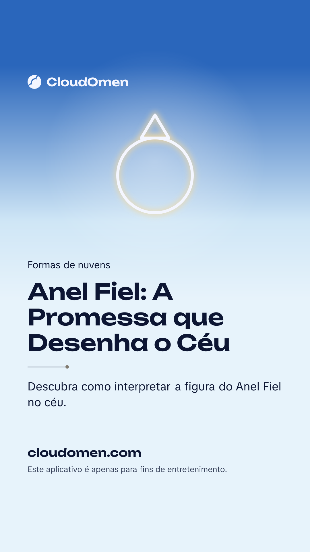 Imagem para stories: Anel Fiel: A Promessa que Desenha o Céu