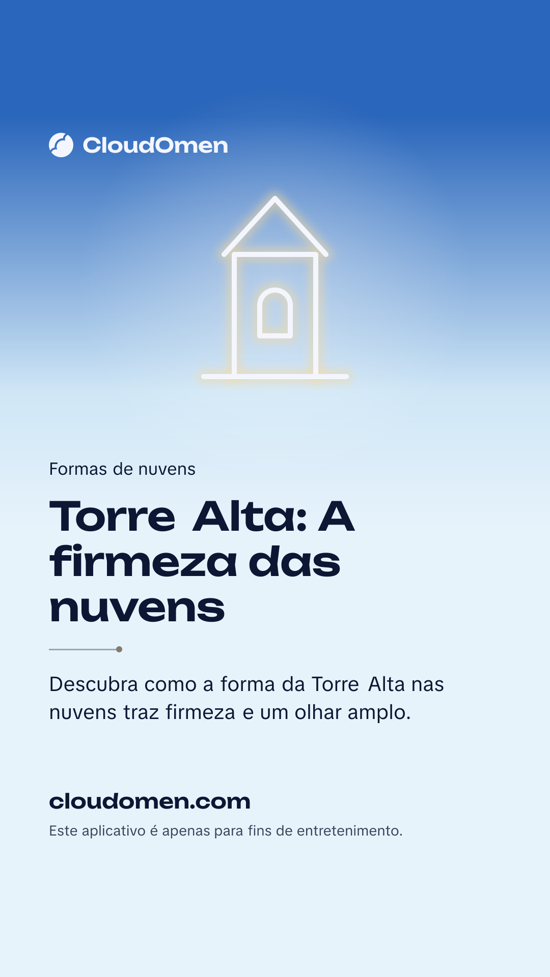 Imagem para stories: Torre Alta: A firmeza das nuvens