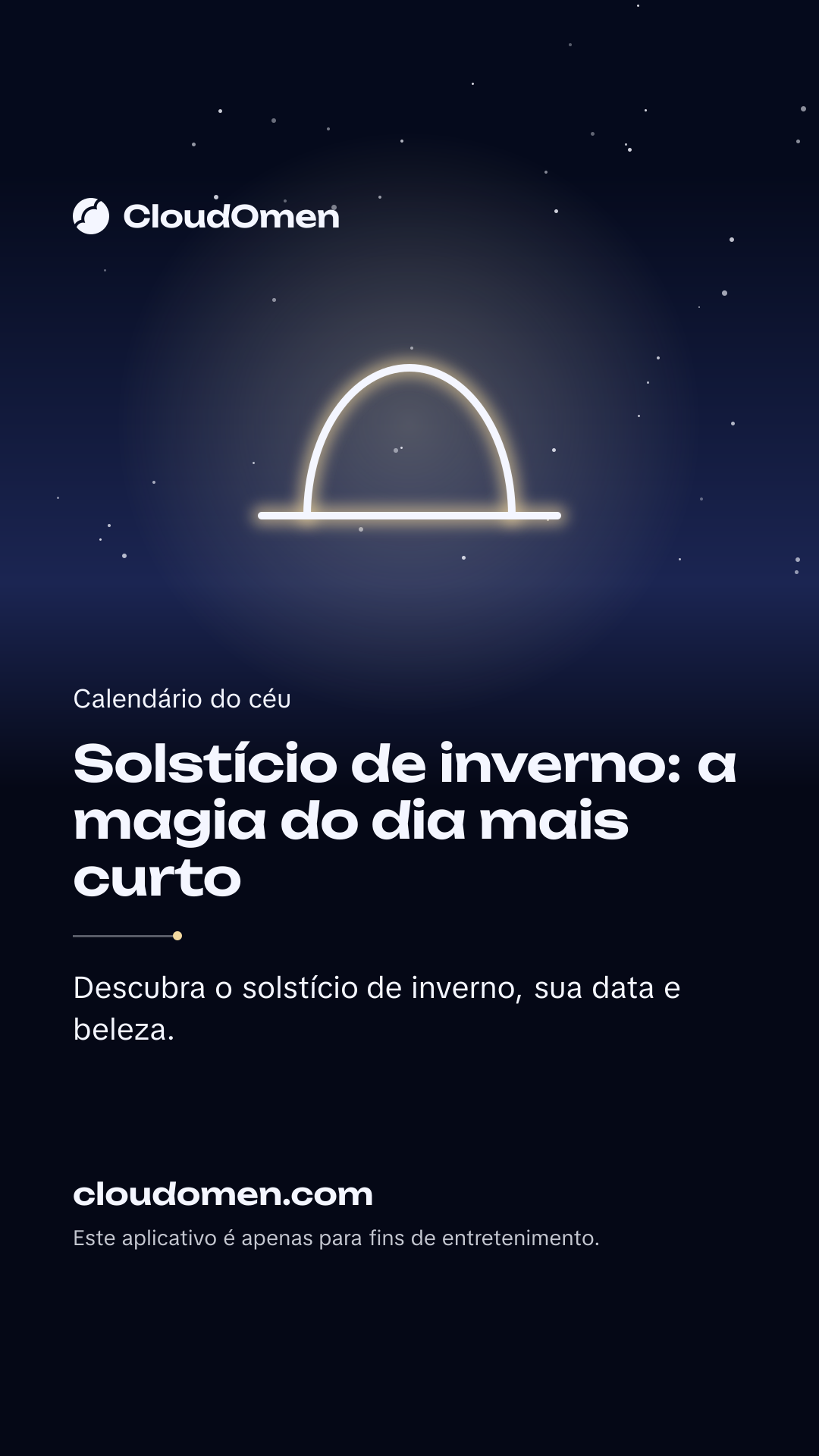 Imagem para stories: Solstício de inverno: a magia do dia mais curto