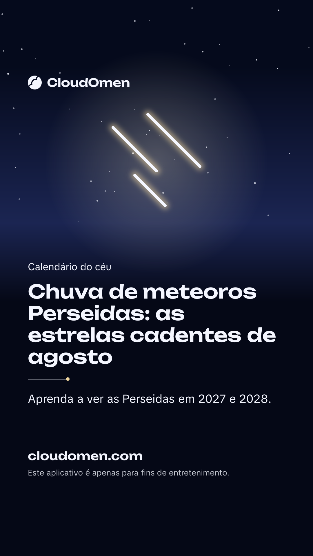 Imagem para stories: Chuva de meteoros Perseidas: as estrelas cadentes de agosto
