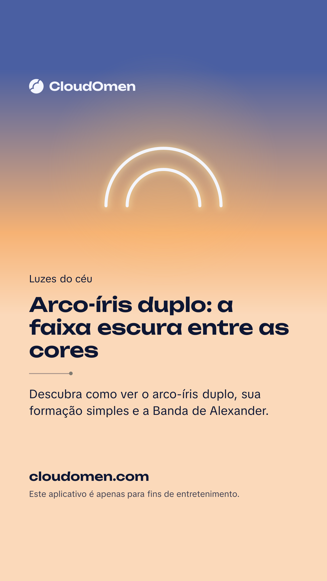 Imagem para stories: Arco-íris duplo: a faixa escura entre as cores