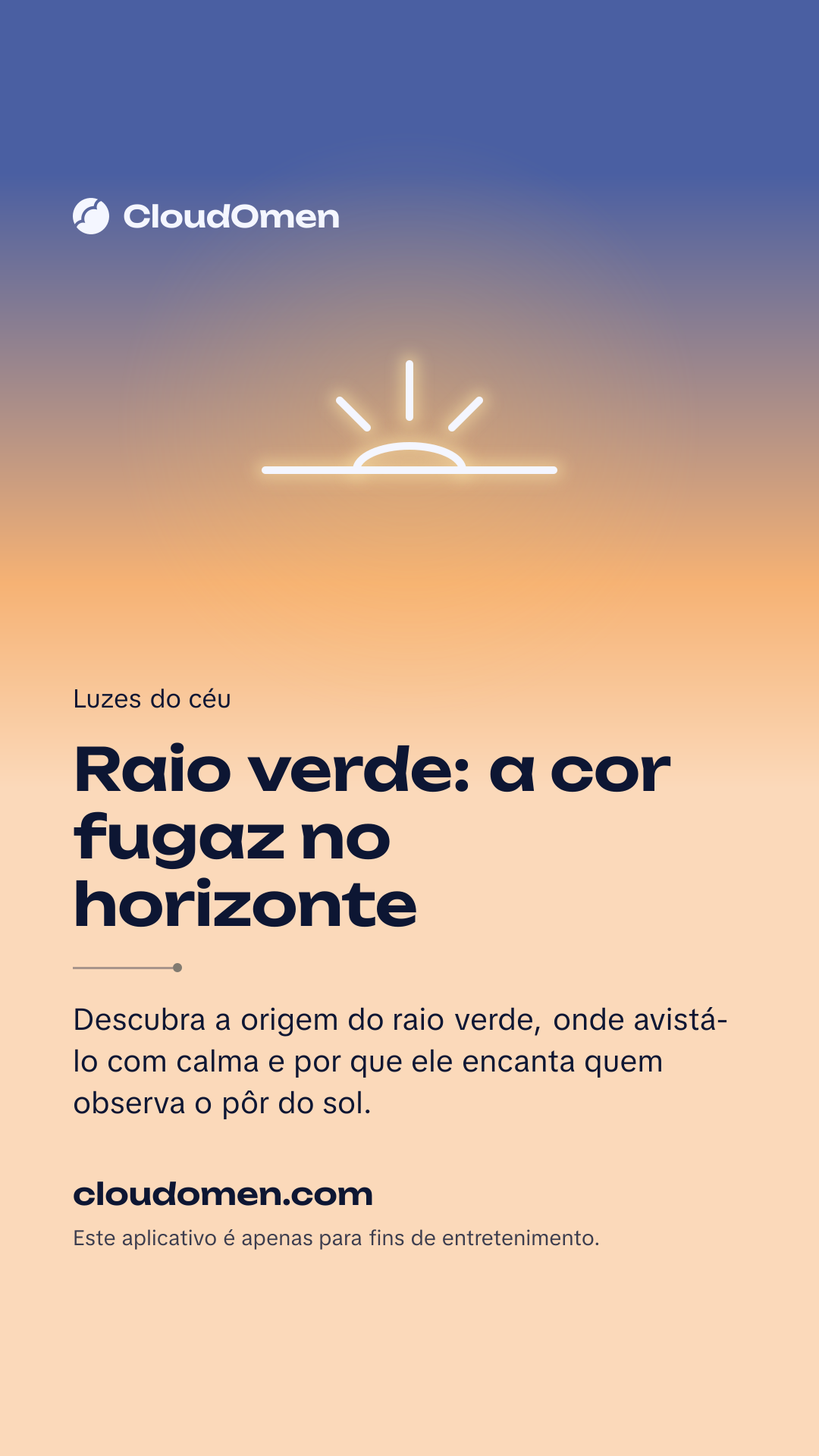 Imagem para stories: Raio verde: a cor fugaz no horizonte