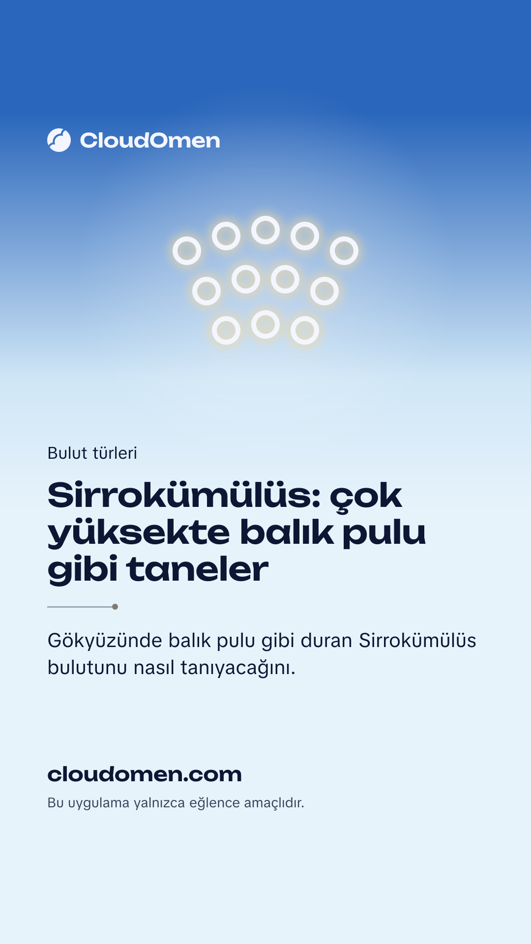 Hikâye görseli: Sirrokümülüs: çok yüksekte balık pulu gibi taneler