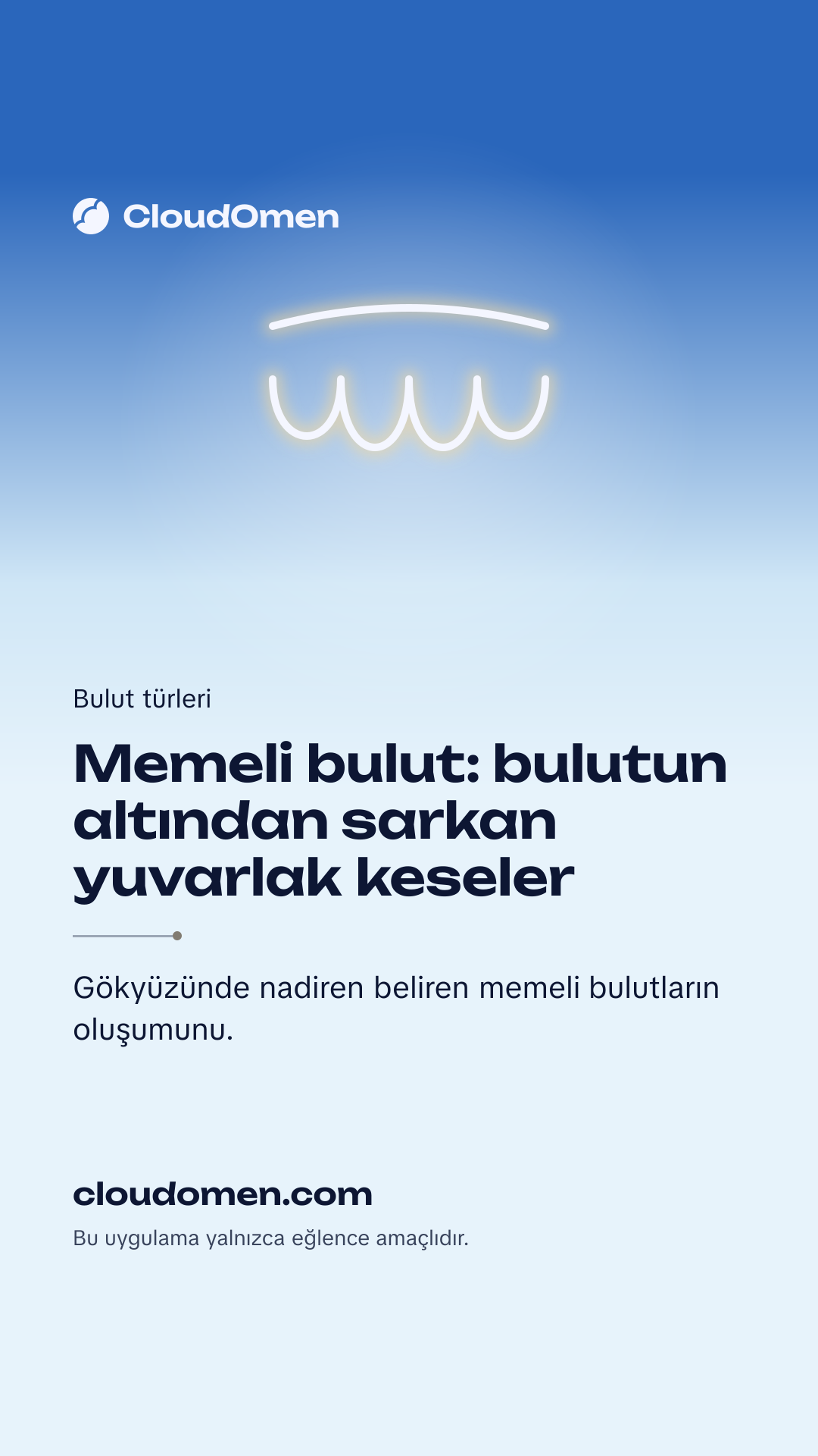 Hikâye görseli: Memeli bulut: bulutun altından sarkan yuvarlak keseler