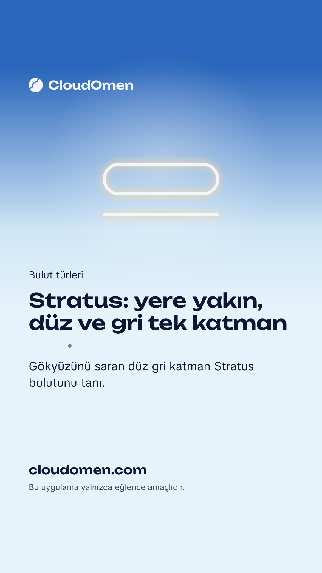 Hikâye görseli: Stratus: yere yakın, düz ve gri tek katman