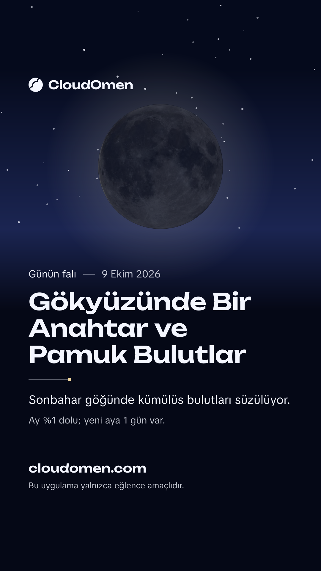 Hikâye görseli: Gökyüzünde Bir Anahtar ve Pamuk Bulutlar