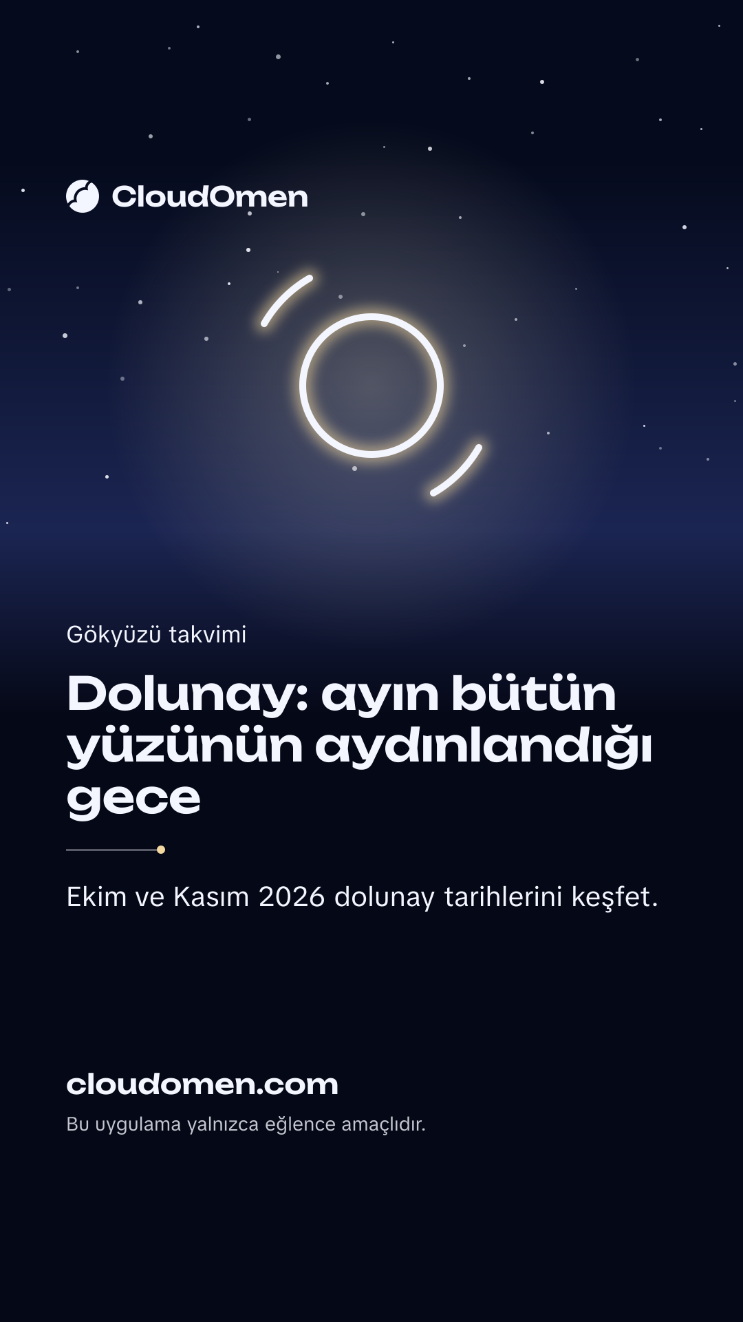 Hikâye görseli: Dolunay: ayın bütün yüzünün aydınlandığı gece