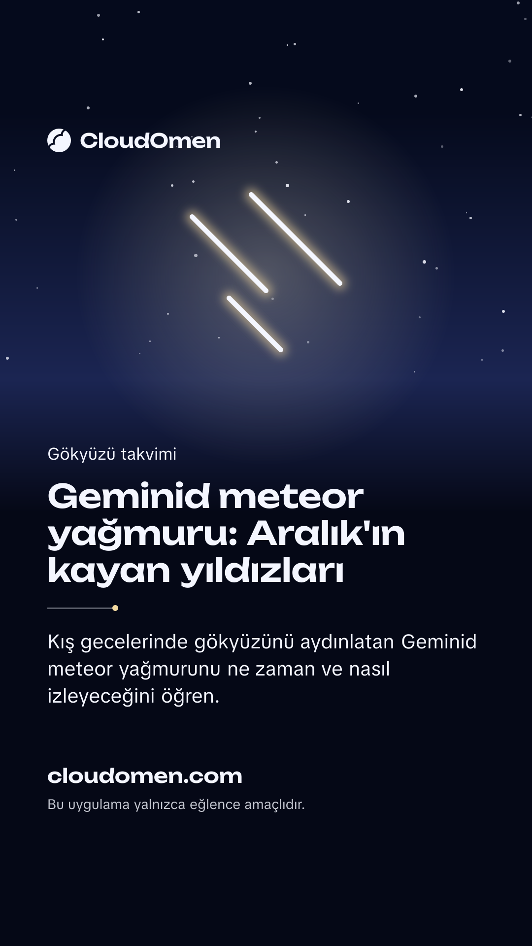 Hikâye görseli: Geminid meteor yağmuru: Aralık'ın kayan yıldızları
