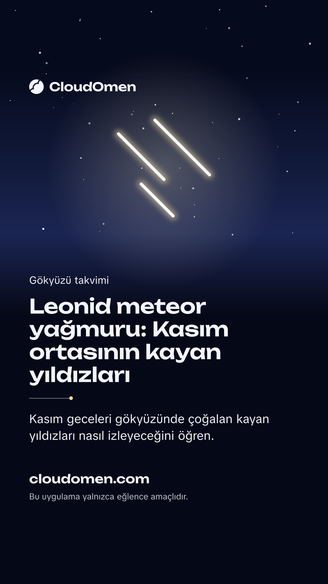 Hikâye görseli: Leonid meteor yağmuru: Kasım ortasının kayan yıldızları
