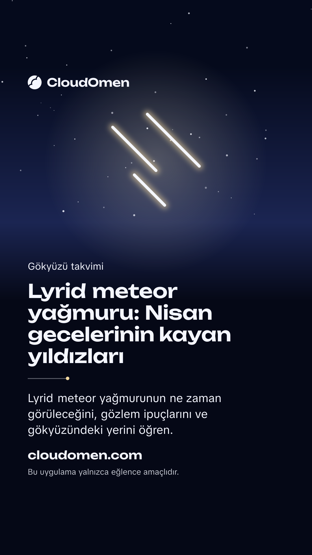 Hikâye görseli: Lyrid meteor yağmuru: Nisan gecelerinin kayan yıldızları