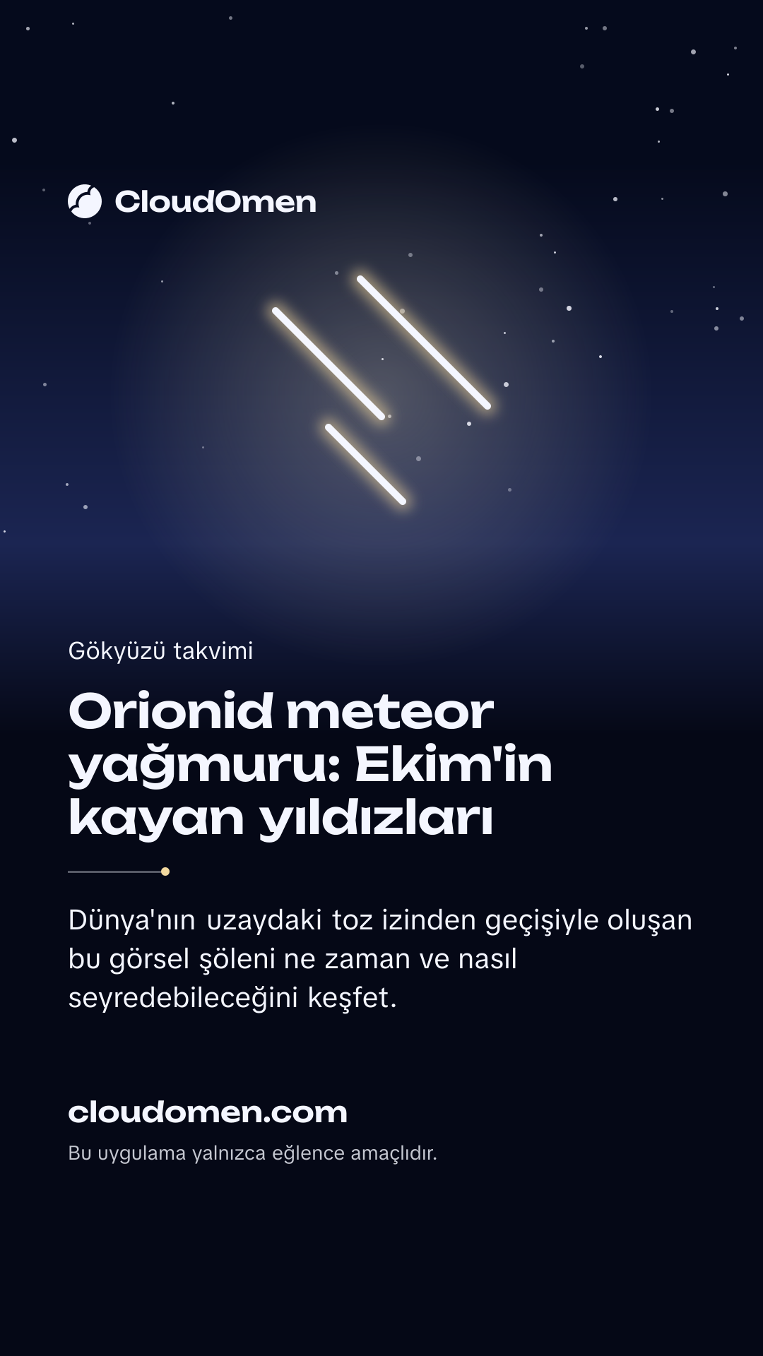 Hikâye görseli: Orionid meteor yağmuru: Ekim'in kayan yıldızları