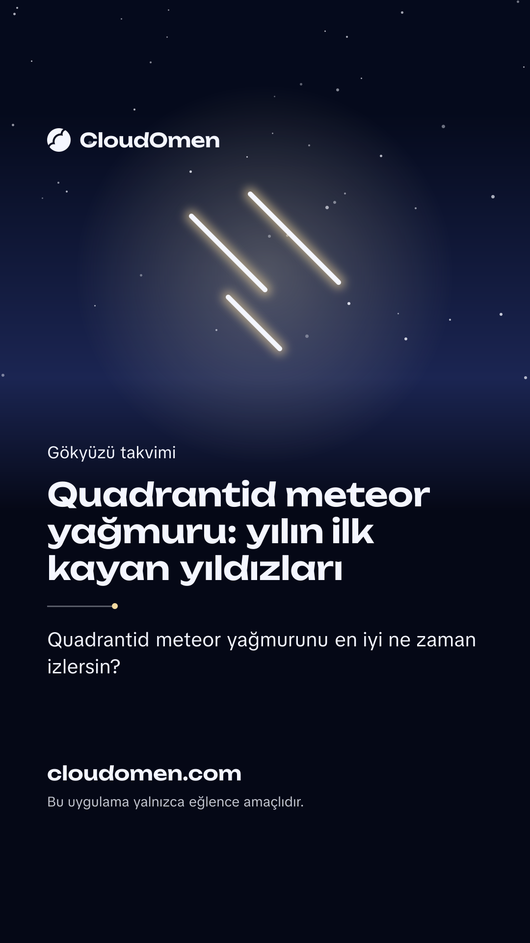 Hikâye görseli: Quadrantid meteor yağmuru: yılın ilk kayan yıldızları